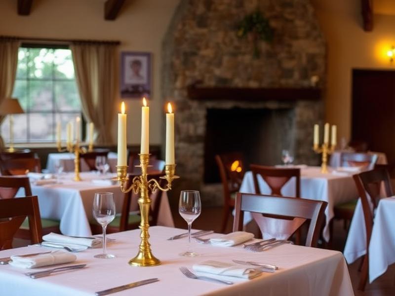 Our dining room set for the evening service